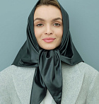 Косынка из экокожи черная